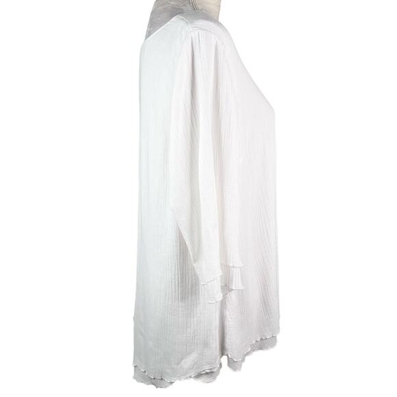 Soft Surroundings Siesta Key Tunic White Large Gauze Layered - Picture 5 of 13